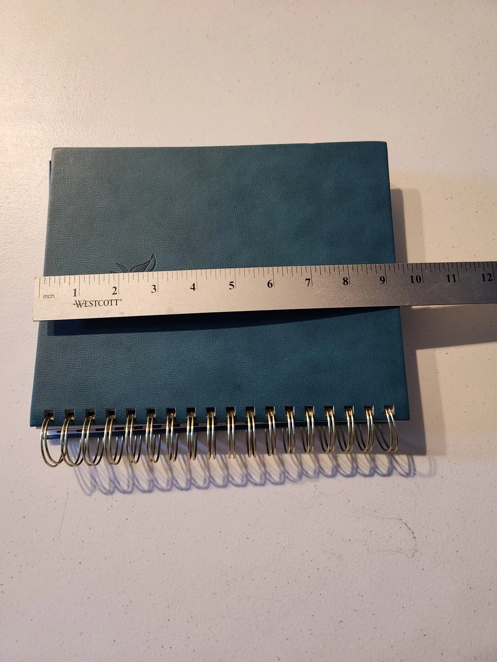 Teal Spiral-Bound Notebook with Gold Coil – Professional Journal